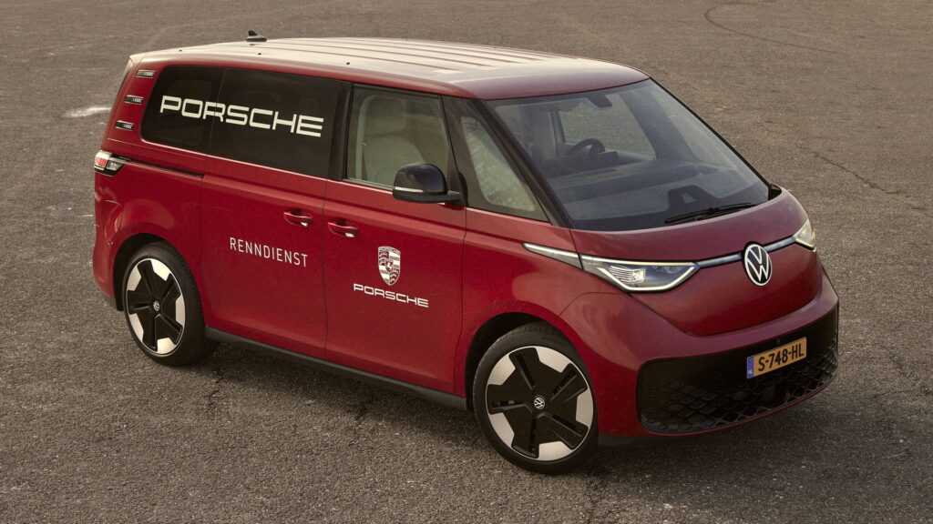 Https Wwwcarscoopscom Wp-content Uploads 2023 03 Porsche-renndienst-vw-id-buzz-and-porsche-taycan-1s-1024x576jpg
