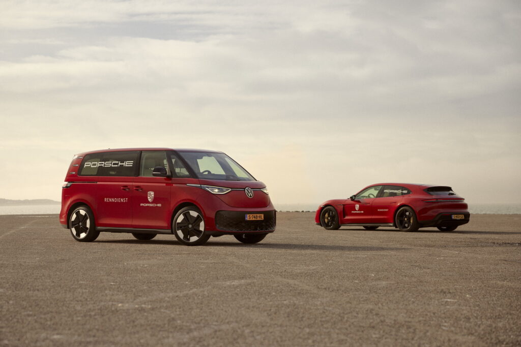Https Wwwcarscoopscom Wp-content Uploads 2023 03 Porsche-renndienst-vw-id-buzz-and-porsche-taycan-2-1024x683jpg