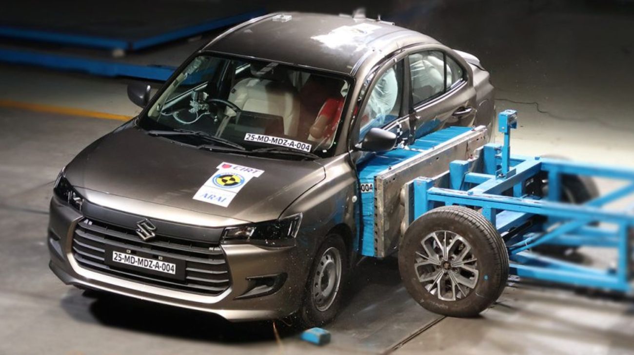 Maruti Dzire and Baleno Ace Bharat NCAP Crash Tests