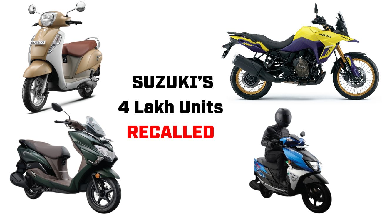 Suzuki Recalls 4 Lakh Bikes and Scooters in India