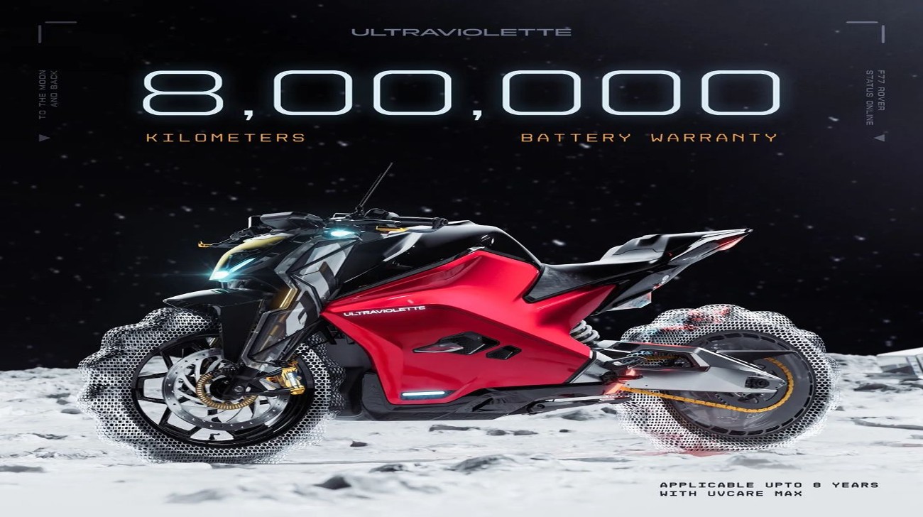 Ultraviolette F77 now gets an 8 Lakh Km Warranty!